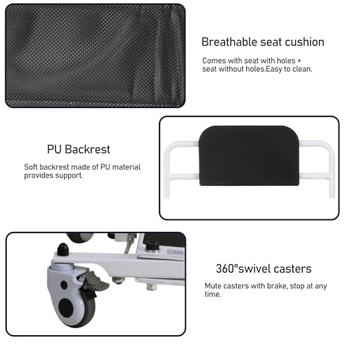 Patient Lift Transfer Chair for Home, Bathroom, Bedside, Shower, and Car R3263