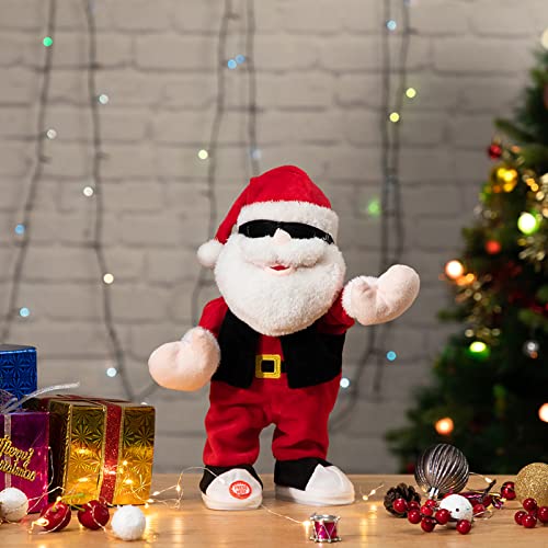 Animated Christmas Snowman Plush with LED Lights, Musical Toy for Kids, 13 Inch J154