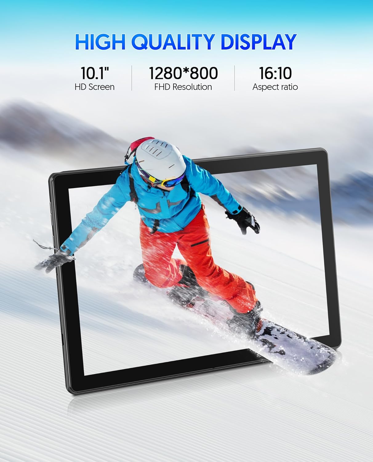10 inch Android 14 Tablet with Keyboard, 6GB RAM 64GB ROM, 6000mAh Battery Y177