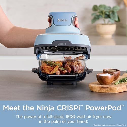Air Fryer with Glass Containers, 4 QT & 6 Cup, Dishwasher Safe Z1664