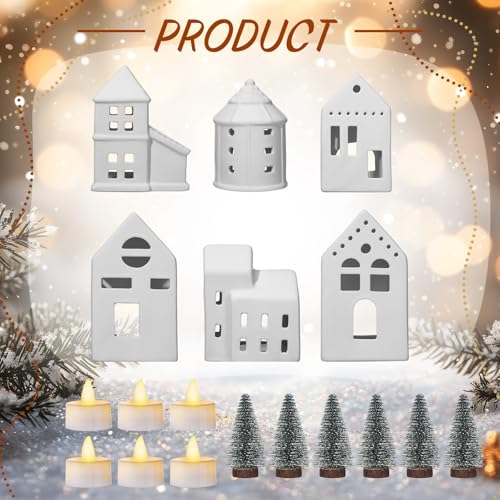 Christmas Village Set of 18 with LED Houses and Trees N321