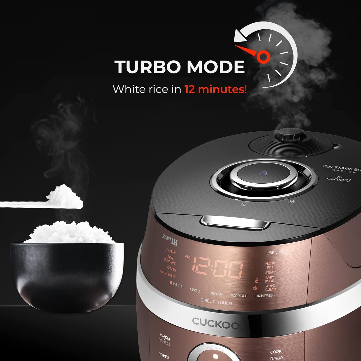 6-Cup Induction Heating Pressure Rice Cooker with 13 Menu Options U4217