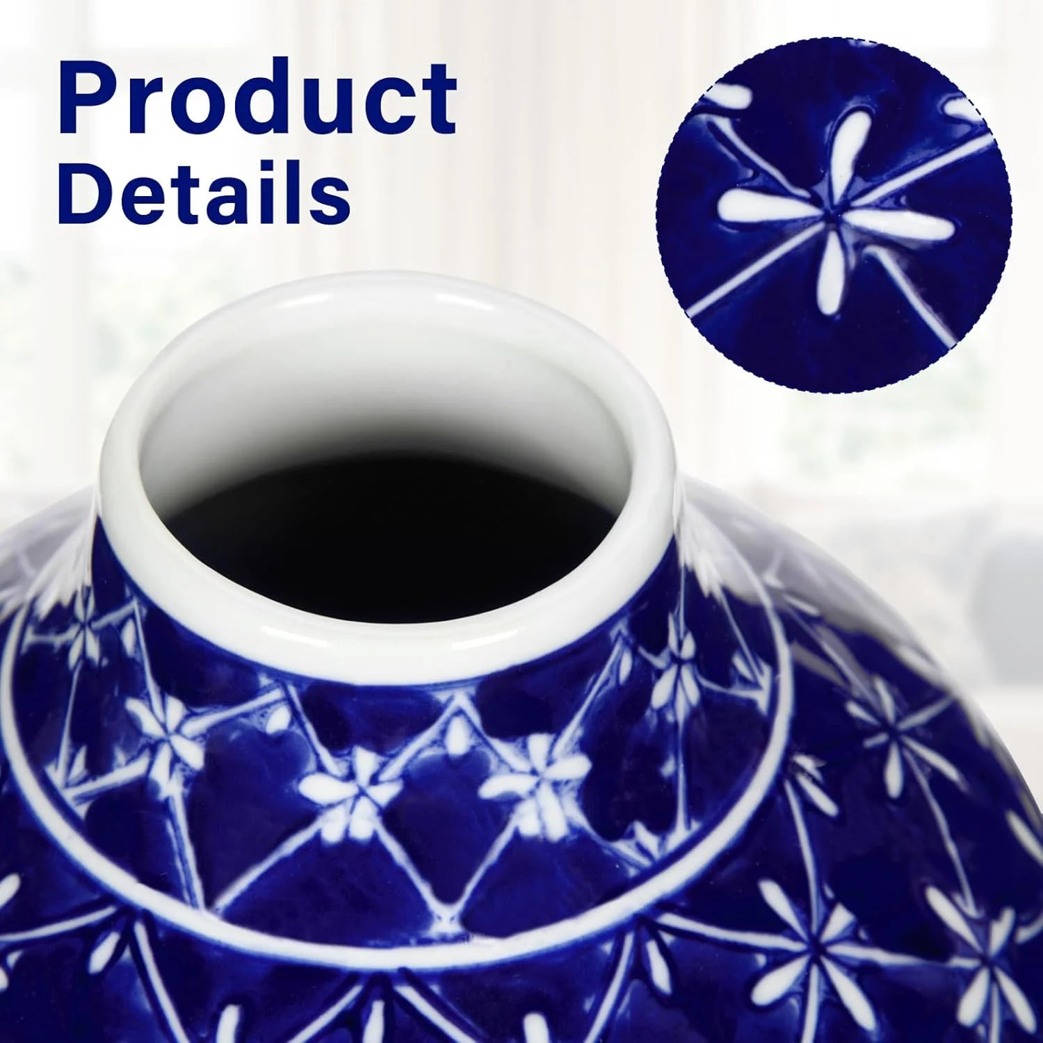 Blue and White Porcelain Ceramic Vase R494
