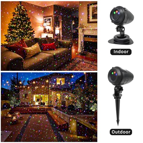 Christmas Laser Projector Lights Outdoor, Red and Green Stars, IP65 Waterproof V836077