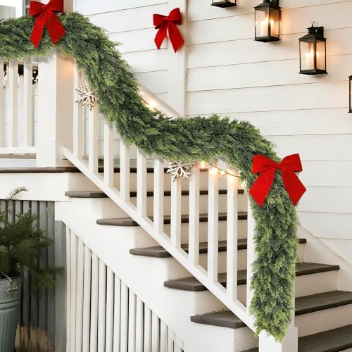 9ft Cedar Garland Artificial Christmas Garland for Fireplace Mantel Indoor Outdoor Decor O977063