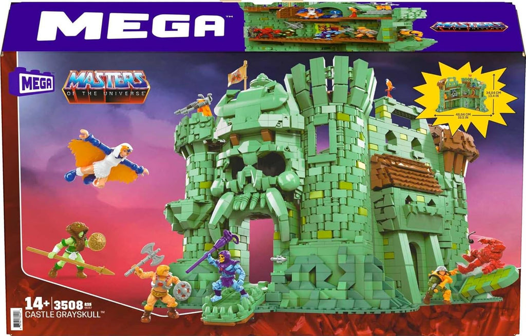 Castle Grayskull Building Set with 3508 Pieces, 6 Poseable Figures, 13+ Inches Tall J807375