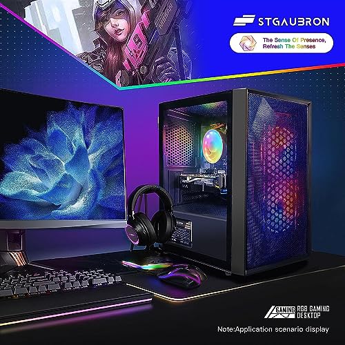 Gaming Desktop PC, RTX 3060 Ti, Ryzen 7, 32GB DDR4, 1TB SSD, WiFi, RGB Fan H561