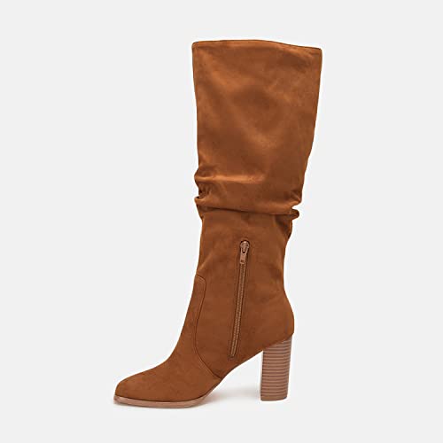 Womens Knee High Chunky Heel Boots N271773