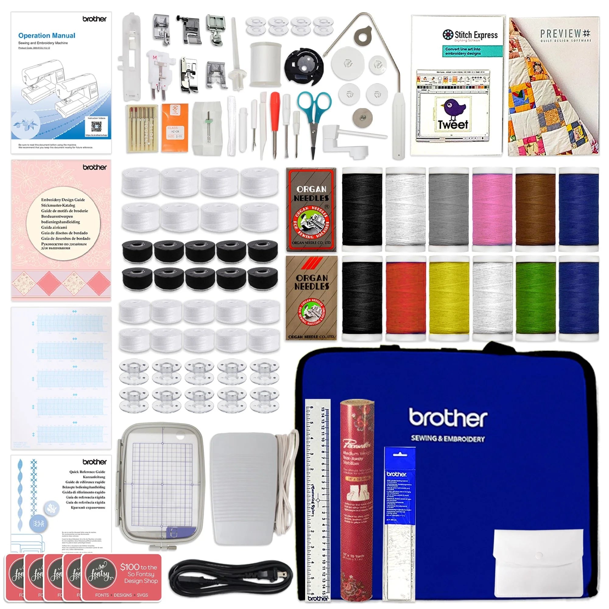Sewing & Embroidery Machine with Deluxe Bundle G59381