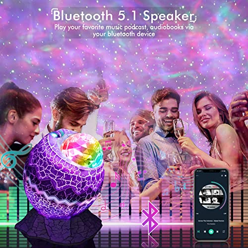 Star Projector with Bluetooth Speaker and White Noise for Bedroom T49326