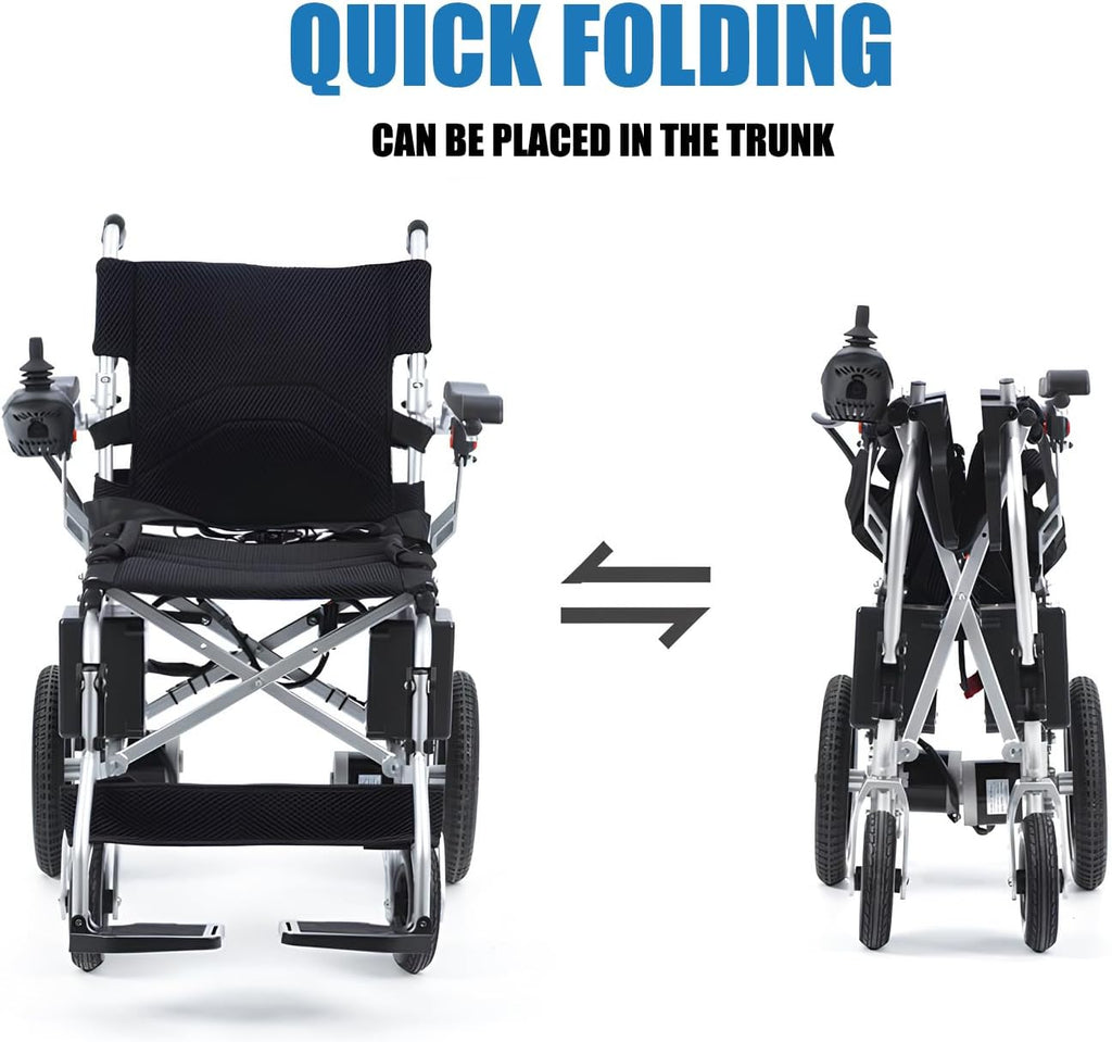 Portable Electric Wheelchair for Adults, Lightweight Foldable M968322