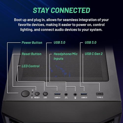 Gaming PC, Intel i7 12700F, RTX 4060, 1TB NVMe, 16GB RAM, Windows 11, Black F697
