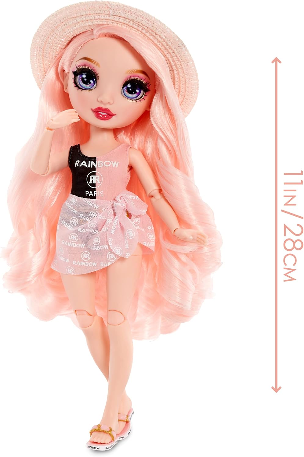 Pink Fashion Doll with 2 Outfits and Pool Accessories Playset L8455