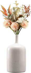 White Ceramic Vase, 9.5 Inch Long Neck, Spring Decorations