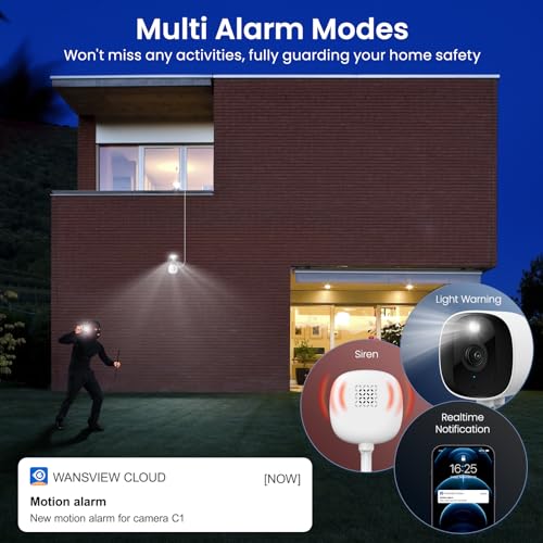 2K Home Security Camera, Indoor/Outdoor, Color Night Vision E889819