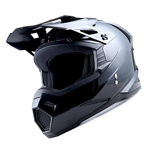 Adult Motocross Helmet Full Face Racing Style Matt Black D9788