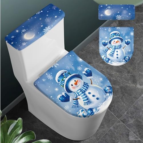 Christmas Toilet Lid and Tank Cover Set for Bathroom Decor K51670
