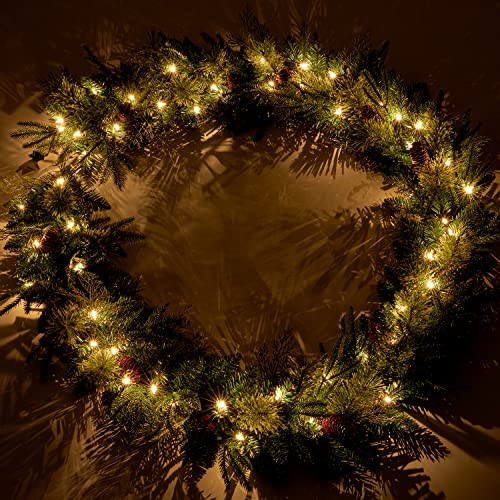 Pre-lit Christmas Garland 9ft with 50 LED Lights B458889
