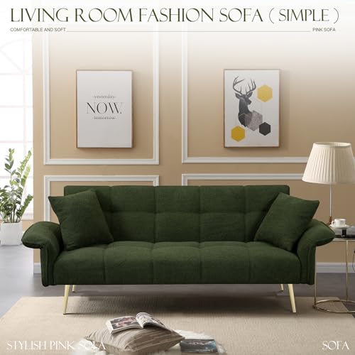 Teddy Futon Sofa Bed with Convertible Backrest and Memory Foam B370