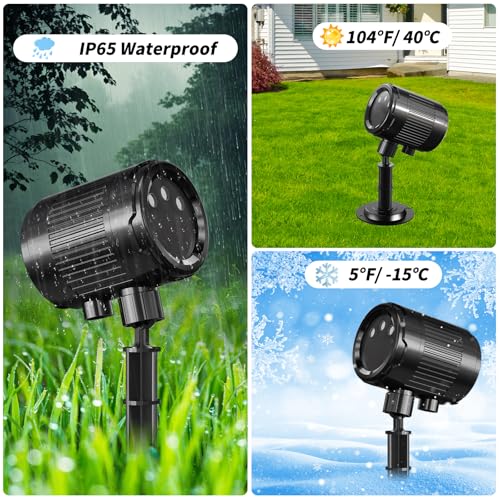 Christmas Laser Projector Light Outdoor, RGB Firefly Moving Lights, IP65 Waterproof for Garden Yard Party B711