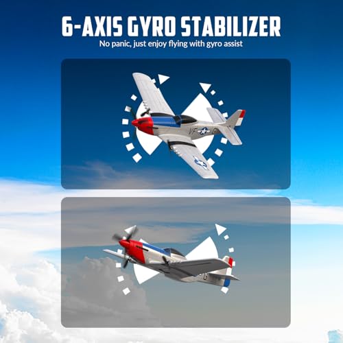 RC Plane 3 Channel Remote Control Airplane Fighter Toy, 2.4GHz 6-axis Gyro, Easy to Fly for Adults Kids Beginners B2466