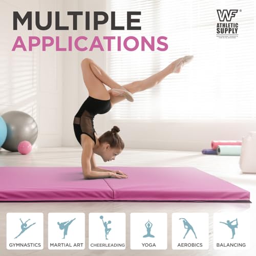 10' x 4' 4-Fold Folding Exercise Mat with Carrying Handles, 2 or 3 Inch Thick L713449