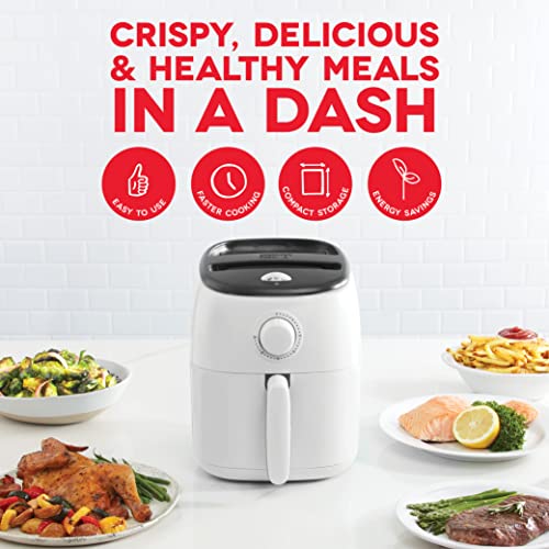 Electric Air Fryer Oven, 2.6 Qt., Grey, Compact, Auto Shut Off, 1000-Watt O64979