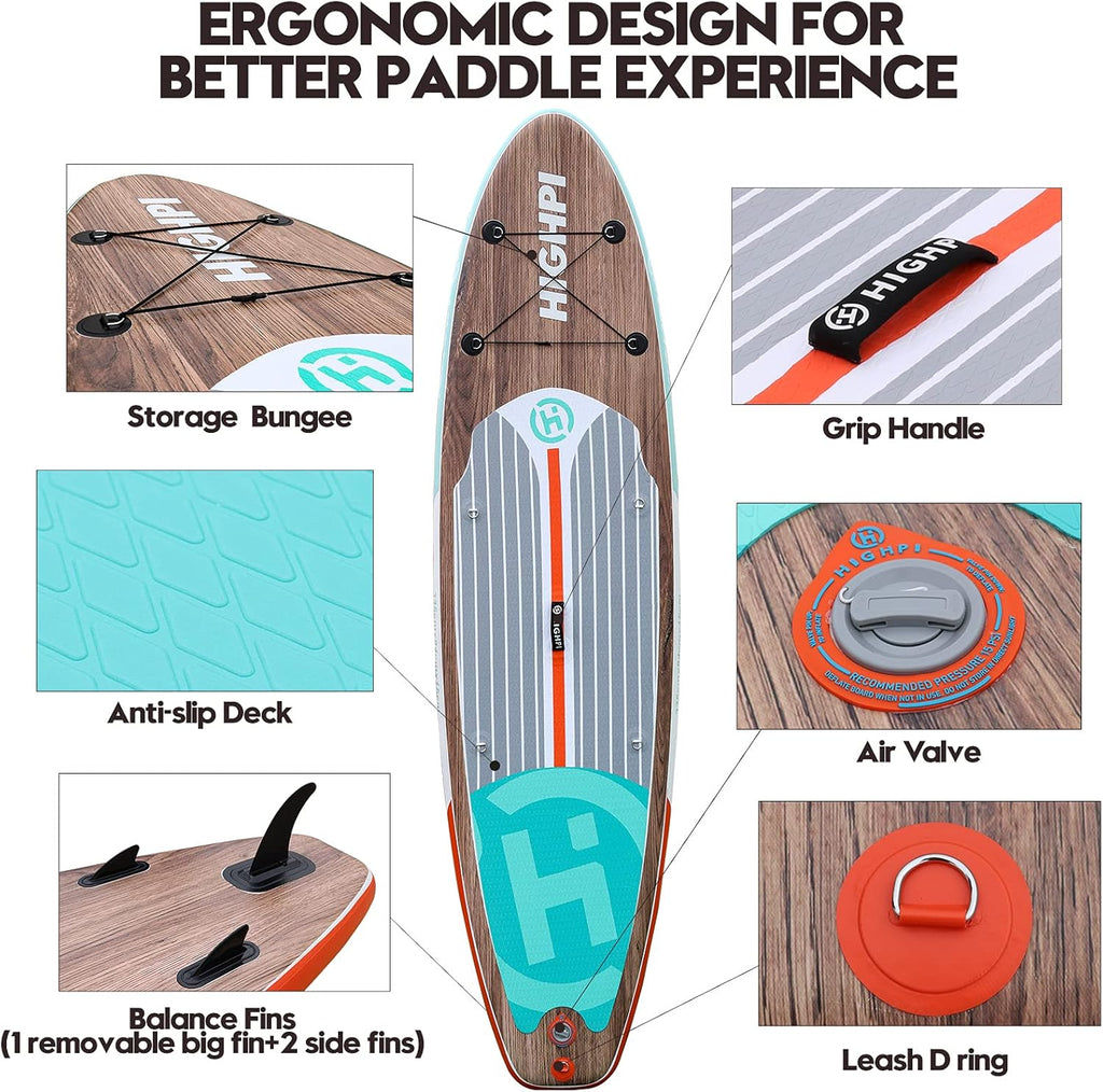 Inflatable Stand Up Paddle Board with Backpack, Paddle and Pump S749