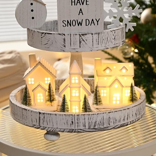 Ceramic Christmas Village Houses with LED Lights, Tabletop Decor R583949