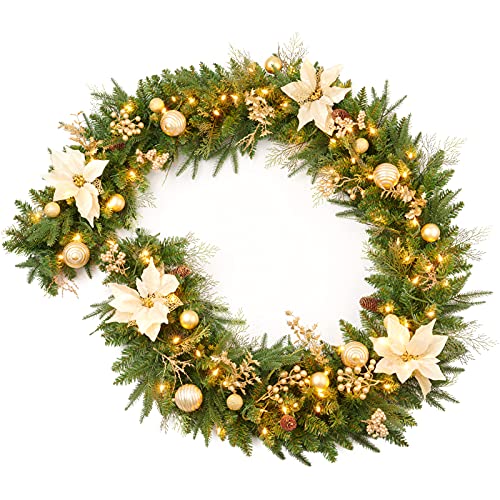 Pre-lit Christmas Garland 9ft with 50 LED Lights B458889