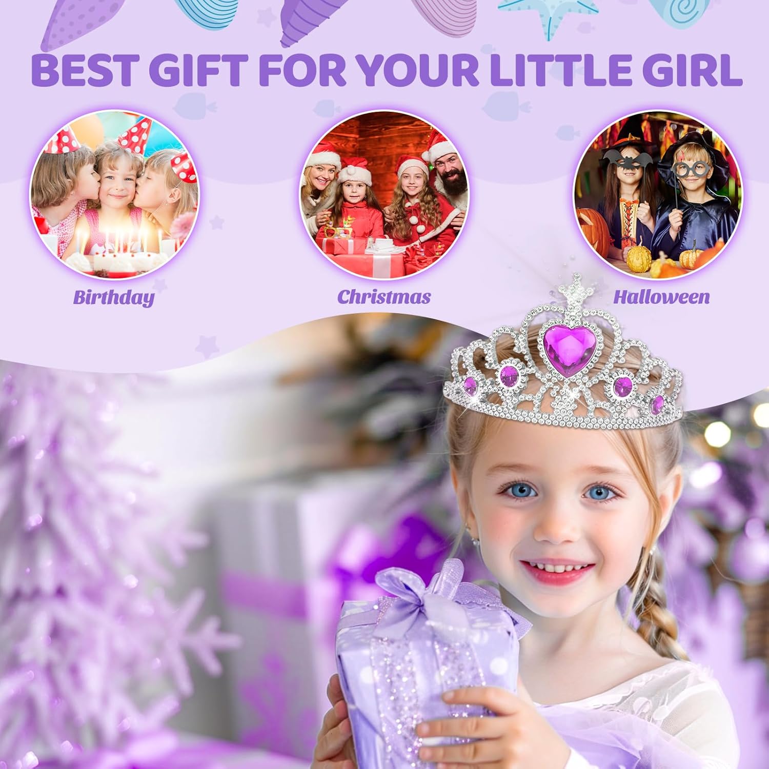 Pretend Makeup for Toddlers, Mermaid Toy Purse for Girls, Toddler Makeup Kit R76507