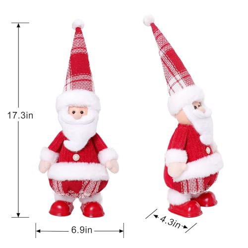Red & White Singing Dancing Santa Claus Holiday Home Decoration H458