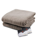 Biddeford Blankets Comfort Knit Heated Blanket with Therapeutic Heat Settings, Machine Washable, Safety Tested & Approved - Perfect for Warm, Cozy Nights, Digital Controller, Queen, Fawn