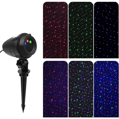 Christmas Laser Projector Lights Outdoor, Red and Green Stars, IP65 Waterproof V836077