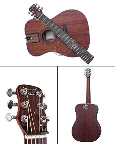 Travel Guitar Acoustic-Electric with Collapsible System and Backpack Case C73217
