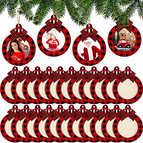 24 Pcs Christmas Photo Ornament Frames for Baby First Christmas Tree Keepsake K3591