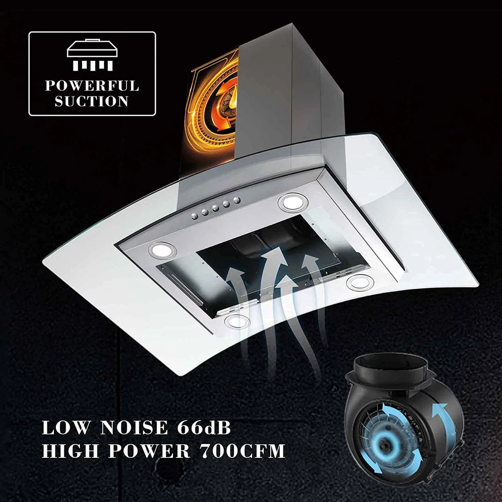 Island Range Hood 36 inch Kitchen Extractor Fan L438