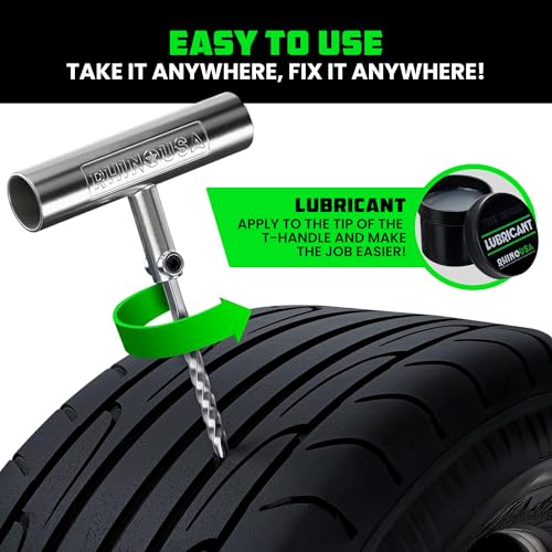 Tire Repair Kit 86-Piece Heavy Duty Tubeless Tire Plug Tools for Car Motorcycle ATV UTV RV Trailer X26941