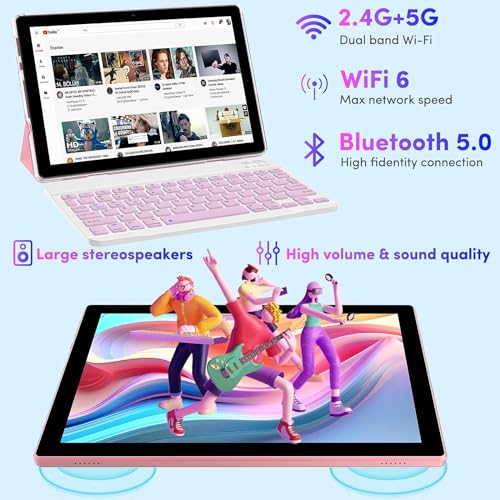 10 Inch Android Tablet with Keyboard Case Mouse Stylus J550018