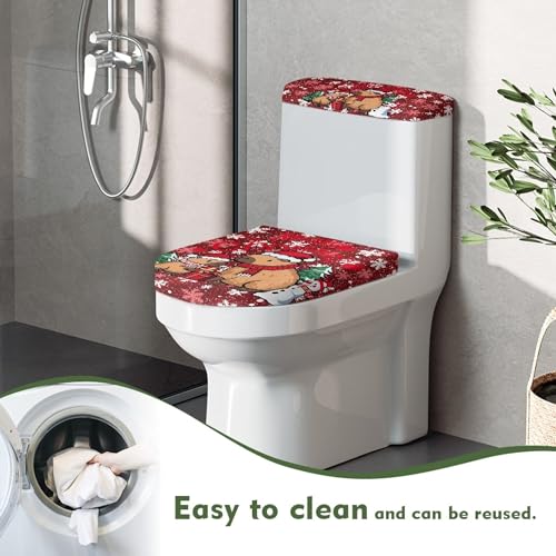 Christmas Toilet Lid and Tank Cover Set for Bathroom Decor K51670