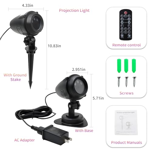 Christmas Laser Projector Lights Outdoor, Red and Green Stars, IP65 Waterproof V836077
