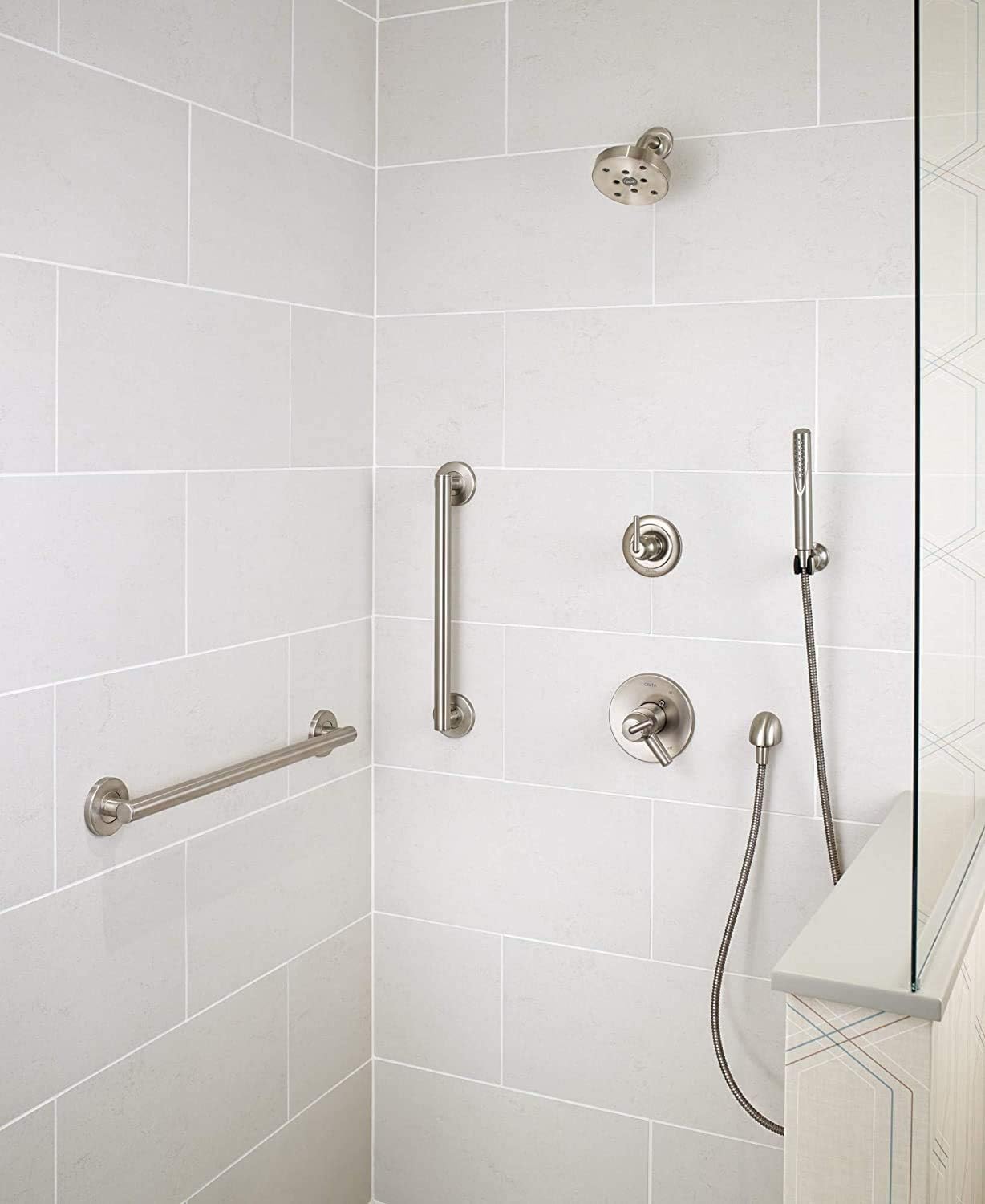 Matte Black Decorative Grab Bar, 18 Inch U329140