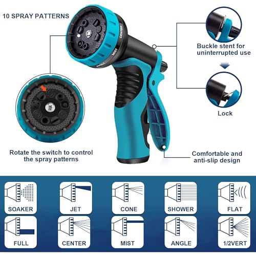 Expandable Garden Hose with Spray Nozzle and Storage Bag H52603