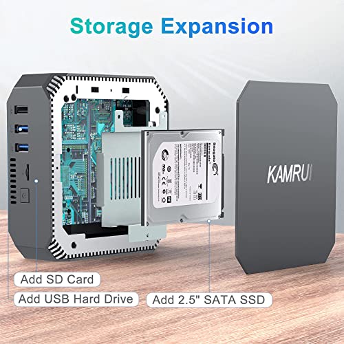 Mini PC Ryzen 7 5700U, 16GB RAM, 512GB SSD, 4K Dual Display Q948
