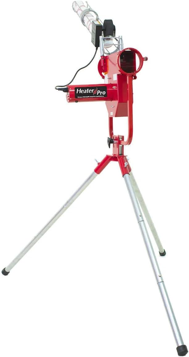 Heater Sports Pro Breaking Ball Baseball Pitching Machine With Auto Ball Feeder & Xtender 24' L x 12' W x 12' H' Batting Cage