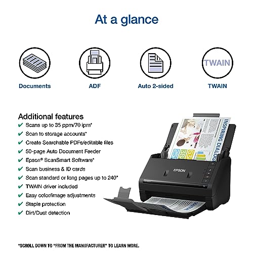 Color Duplex Desktop Document Scanner with Auto Document Feeder L981900