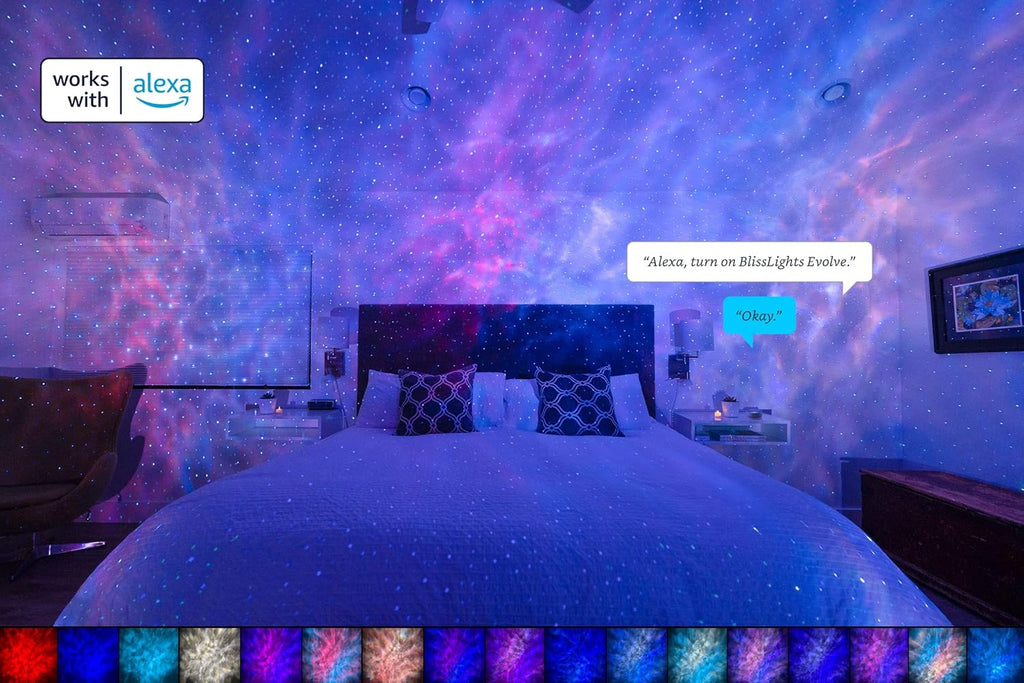 USB Star Projector with Blue and Red Lights A867436
