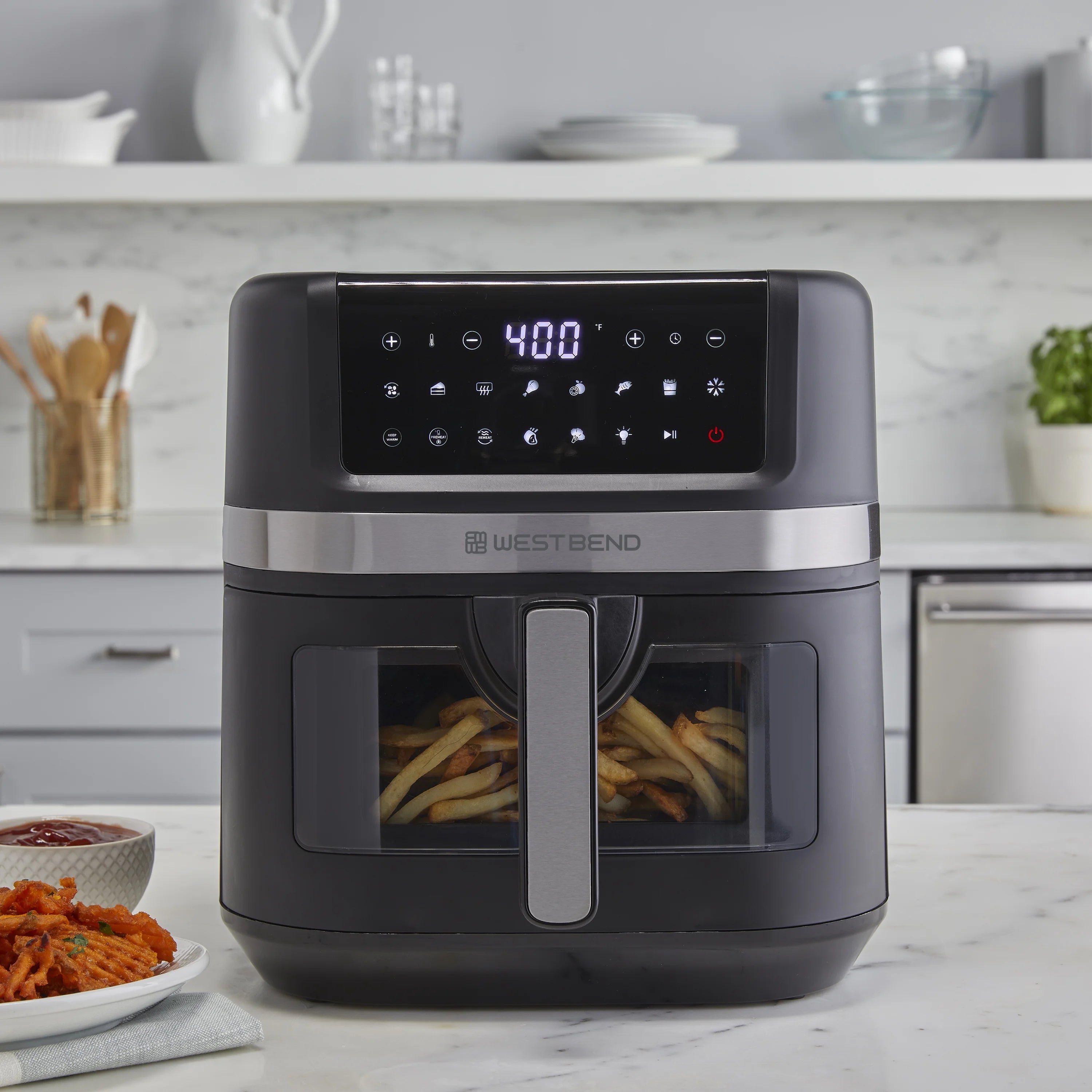 7QT Air Fryer with 13 One-Touch Presets, Black I88442