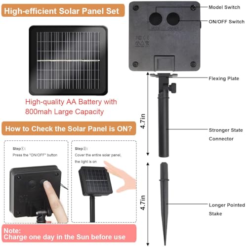 Solar Christmas Pathway Lights Outdoor Decorations, 8 Modes Waterproof LED Garden Stake Light, 6 Pack N671623