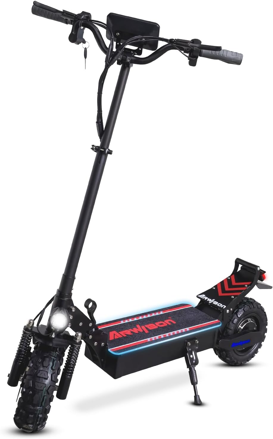 Electric Scooter for adult, 2500W Motor up to 30 MPH Max 30 Miles 11 inch Pneumatic Tire, Front (Ultra Double) Suspension and Double Brake, Foldable Escooter Adult Without Seat